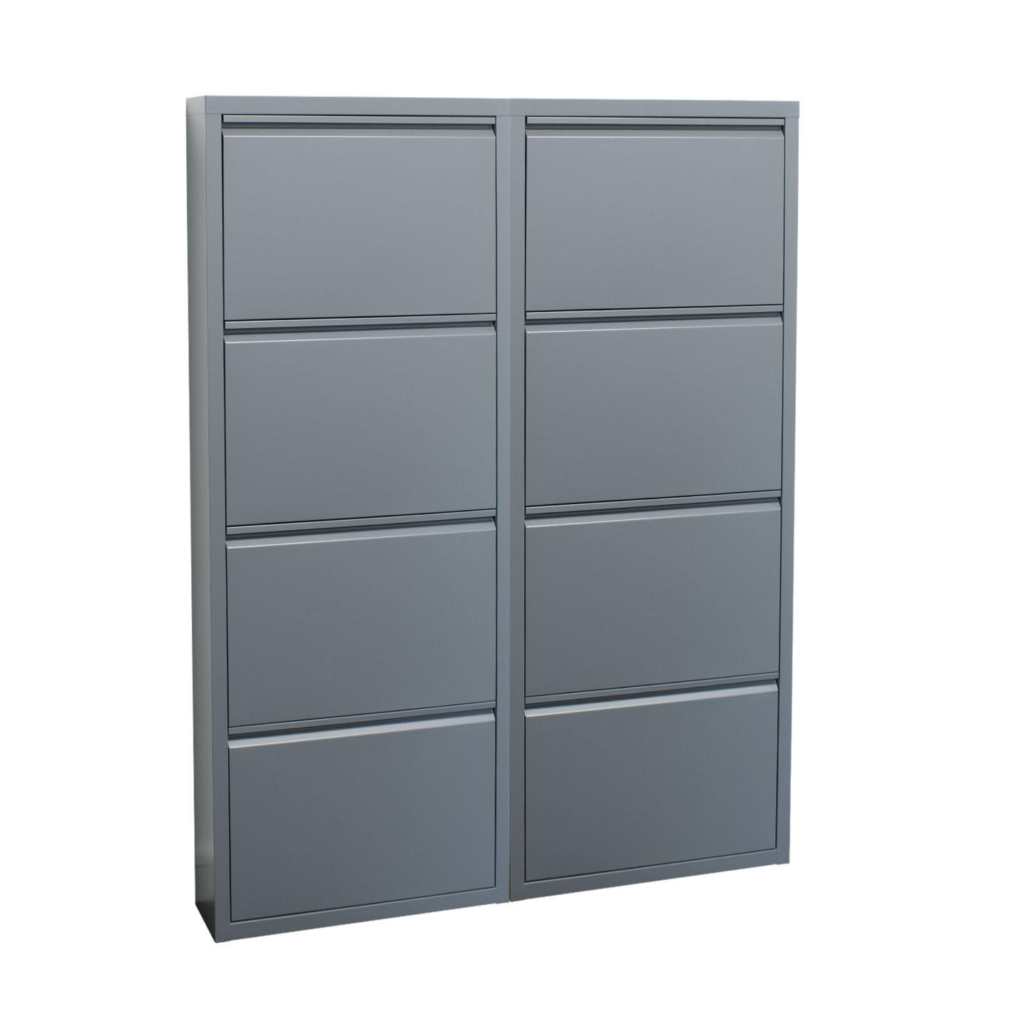 SCHUHKIPPER grau - Grau, Metall (100/140/16cm) - ebuy24