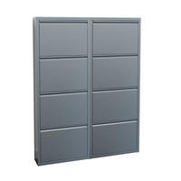 SCHUHKIPPER grau - Grau, Metall (100/140/16cm) - ebuy24
