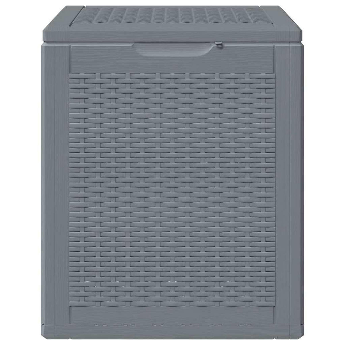 GARTENBOX Grau PP Rattan 90 L - Grau, Kunststoff (43/51/44cm) - vidaXL
