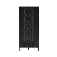 KLEIDERSCHRANK Malumi MM-7 90 x 197 x 54,5 cm Schwarz Paintflow - Schwarz, Holzwerkstoff (90/197/54.5cm)