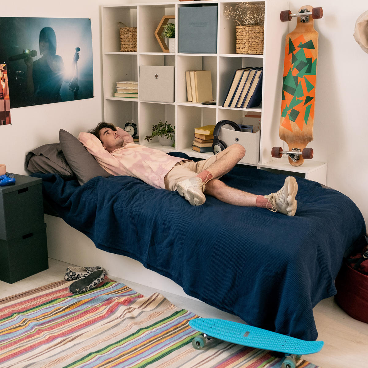 2XAUFBEWAHRUNGSBOX - Schwarz, Papier/Textil (20.5/16/25cm) - Relaxdays