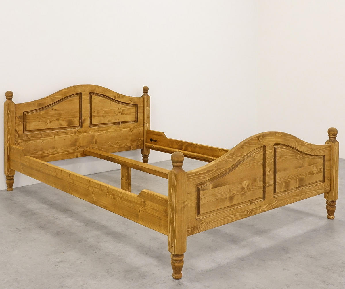 BETT aus Massivholz CHARLOTTE - Hellbraun, Holz (140/200cm) - Seart