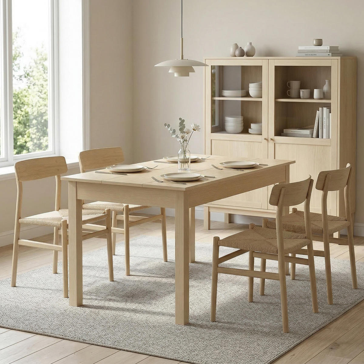 ESSTISCH Zweifarbig Holzoptik Rechteckig 119/70/75 cm - Naturfarben, Holz (70/119/75cm) - PANGIVO