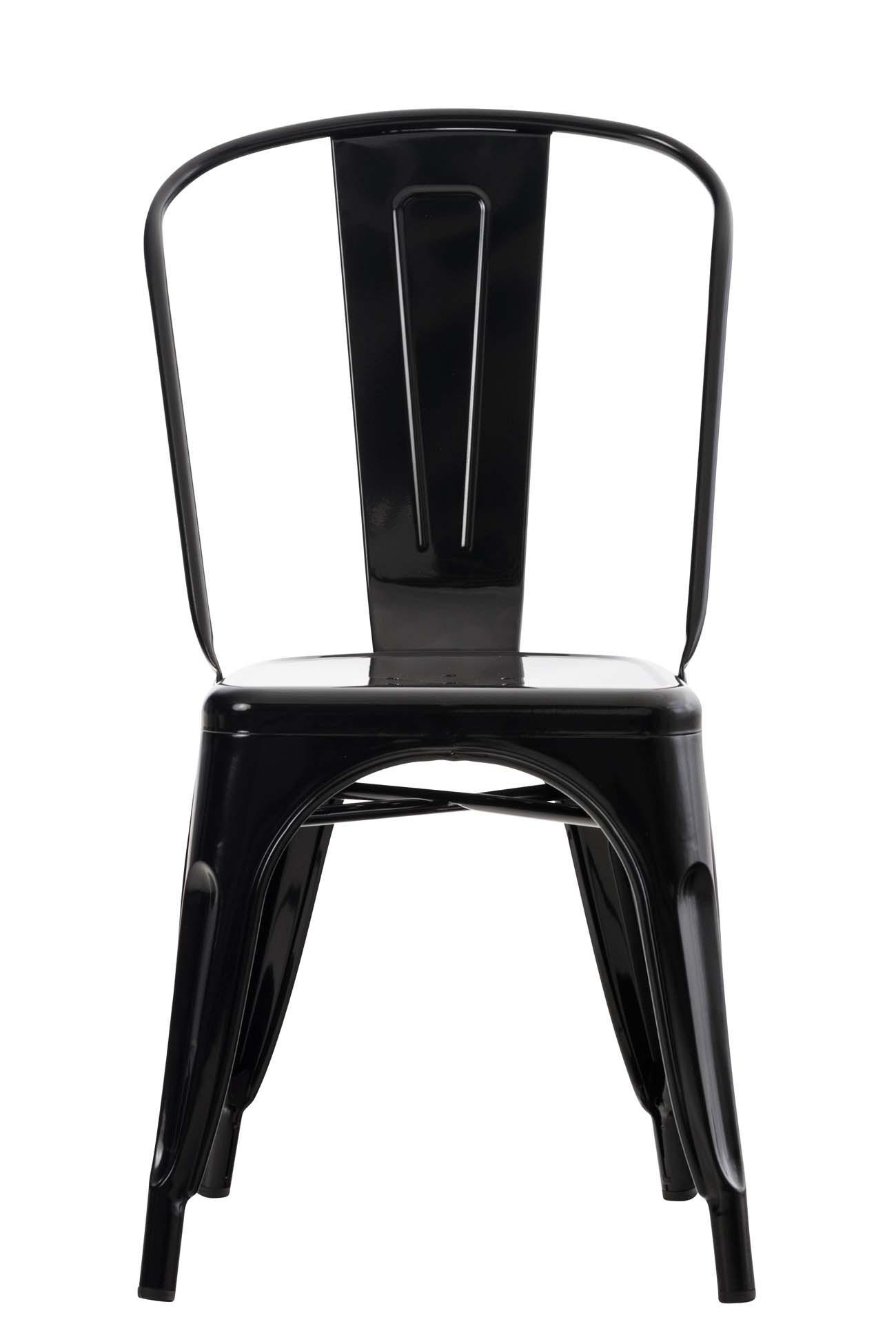 STUHL Metall schwarz - Schwarz, Metall (44/89/48cm) - CLP