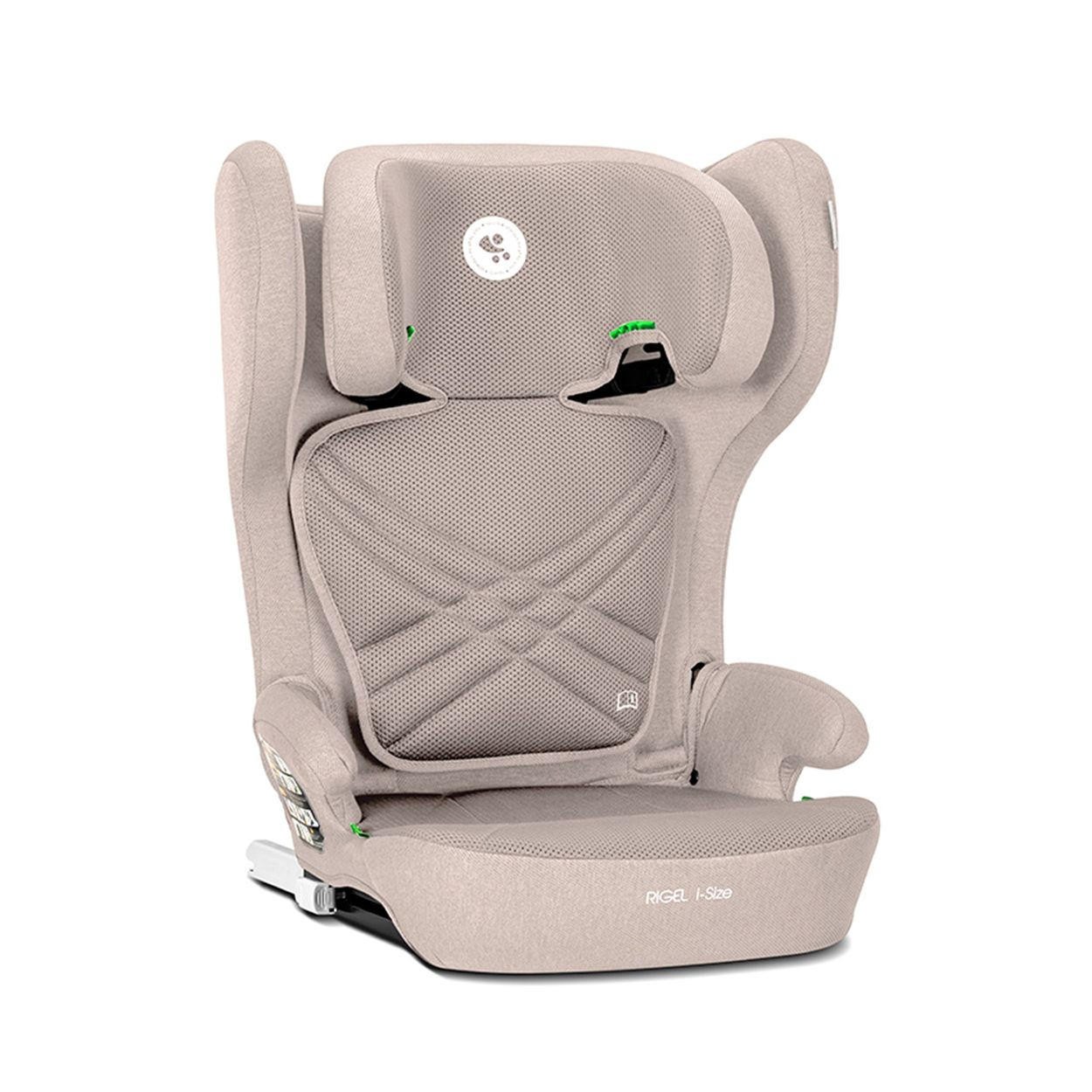 KINDERSITZ Rigel i-Size beige (100-150cm) Gruppe 2/3 faltbar Isofix Kopfstütze - Beige, Kunststoff (44/81/38cm) - Lorelli