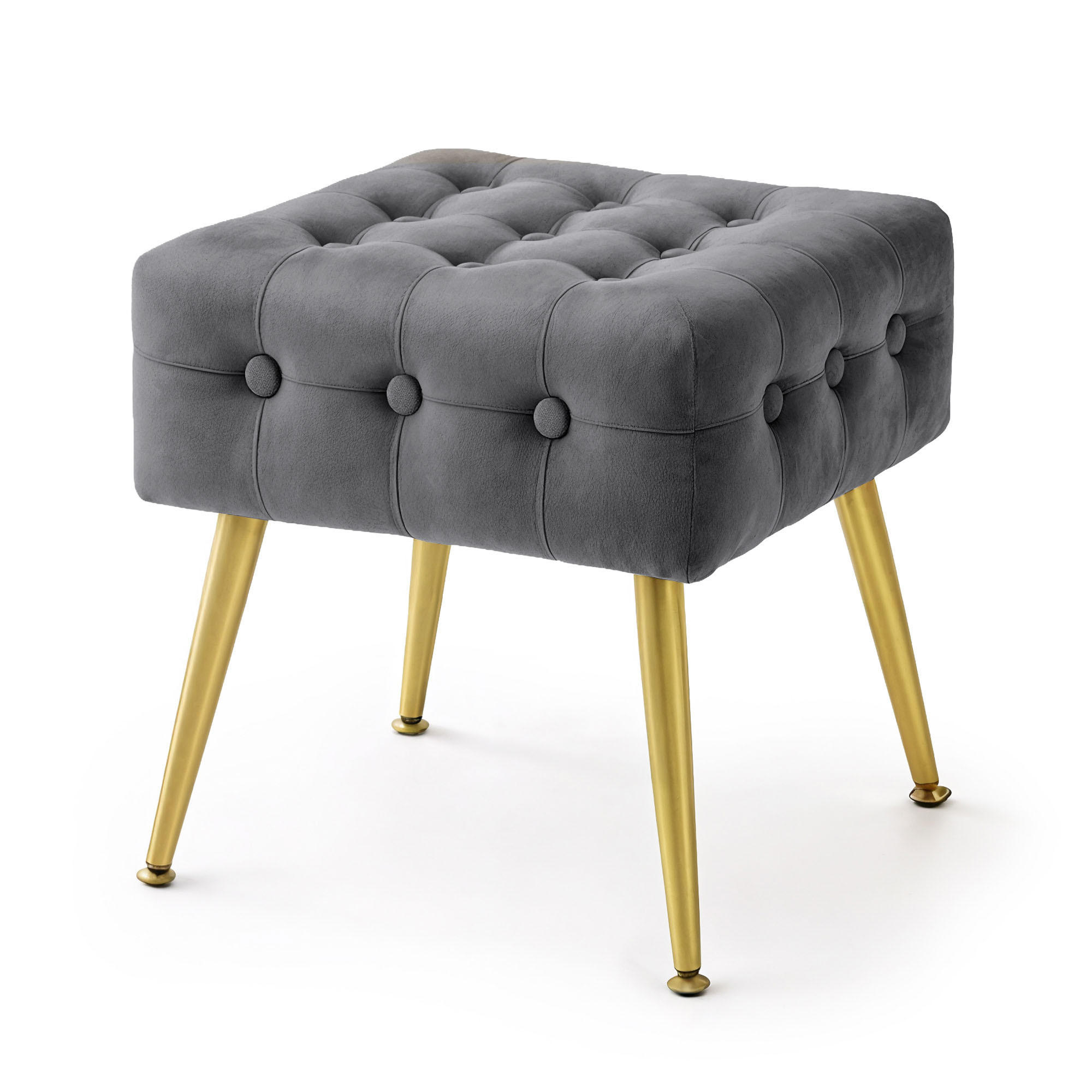 BANCHETA TAPITATA cu aspect de catifea, culoare grafit 40/42/40