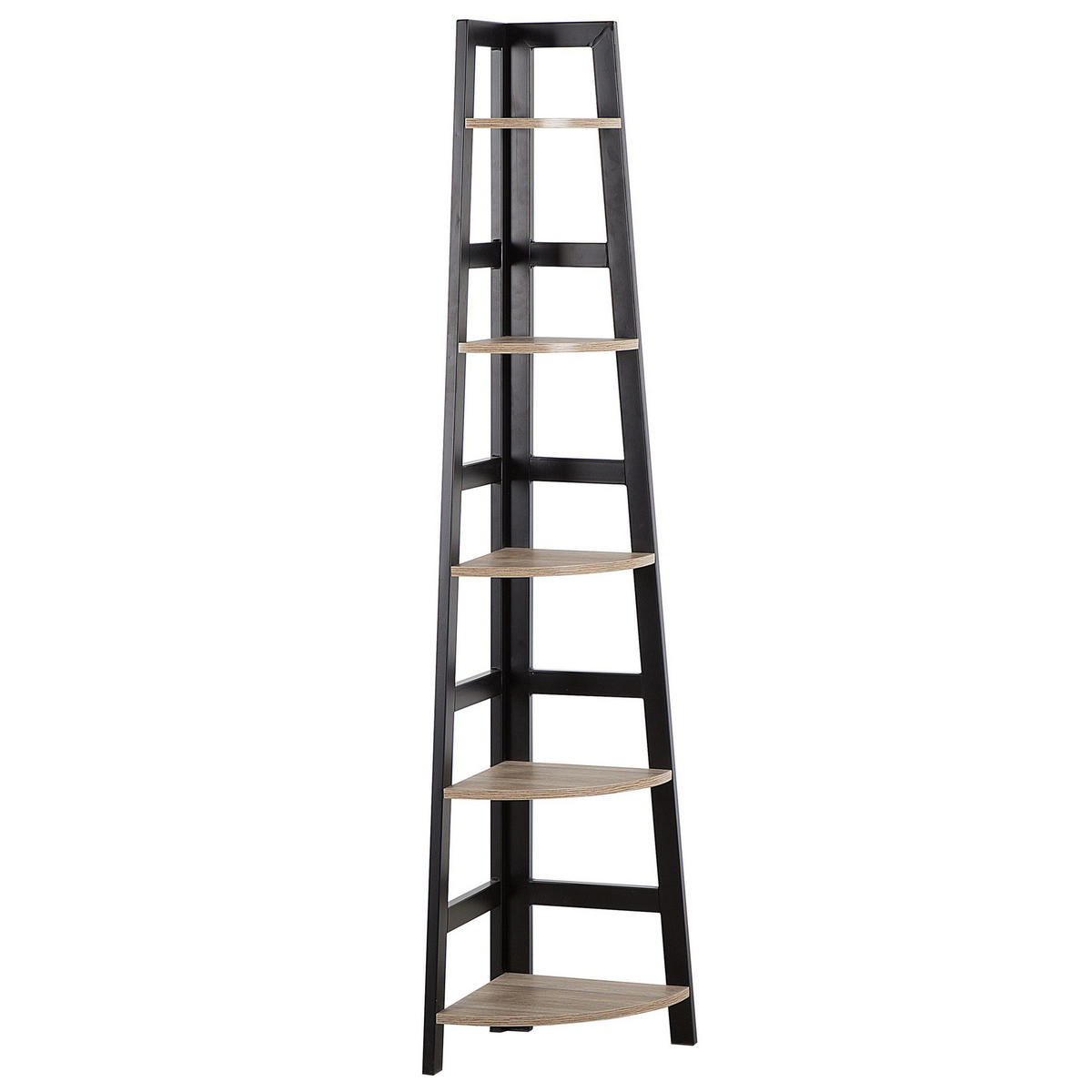 BÜCHERREGAL 5 Fächer Blexley - Hellbraun, Holzwerkstoff (44/163/31cm) - Beliani