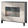 KOMMODE Grömitz Sandgrau Hochglanz - Sandfarben, Holzwerkstoff (92.5/84.5/35cm) - Vladon