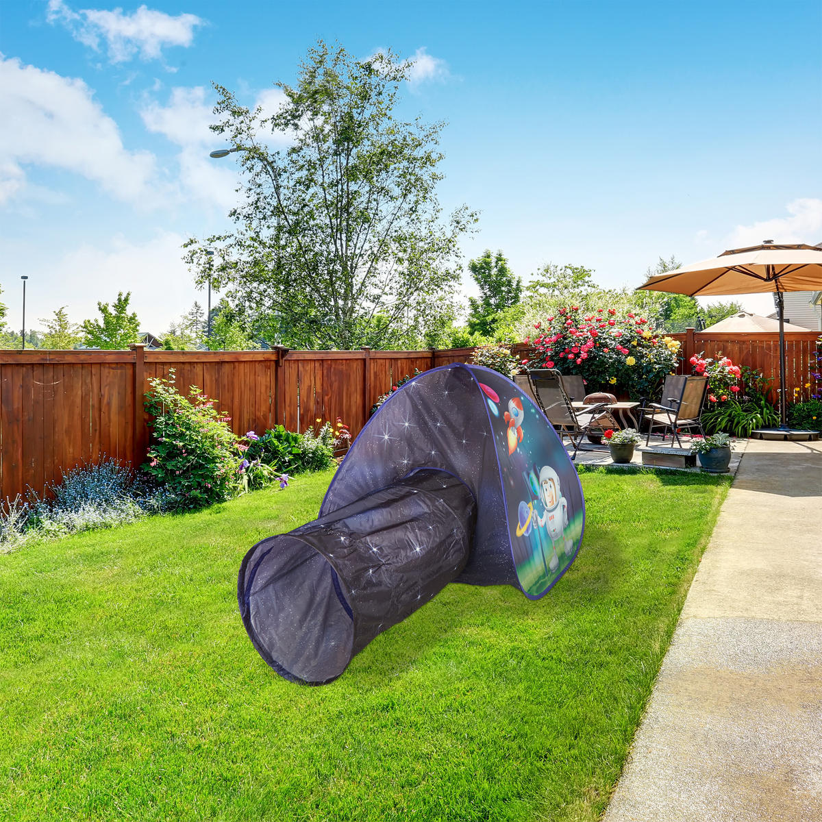 SPIELZELT - Multicolor, Textil/Metall (170/90/100cm) - Relaxdays