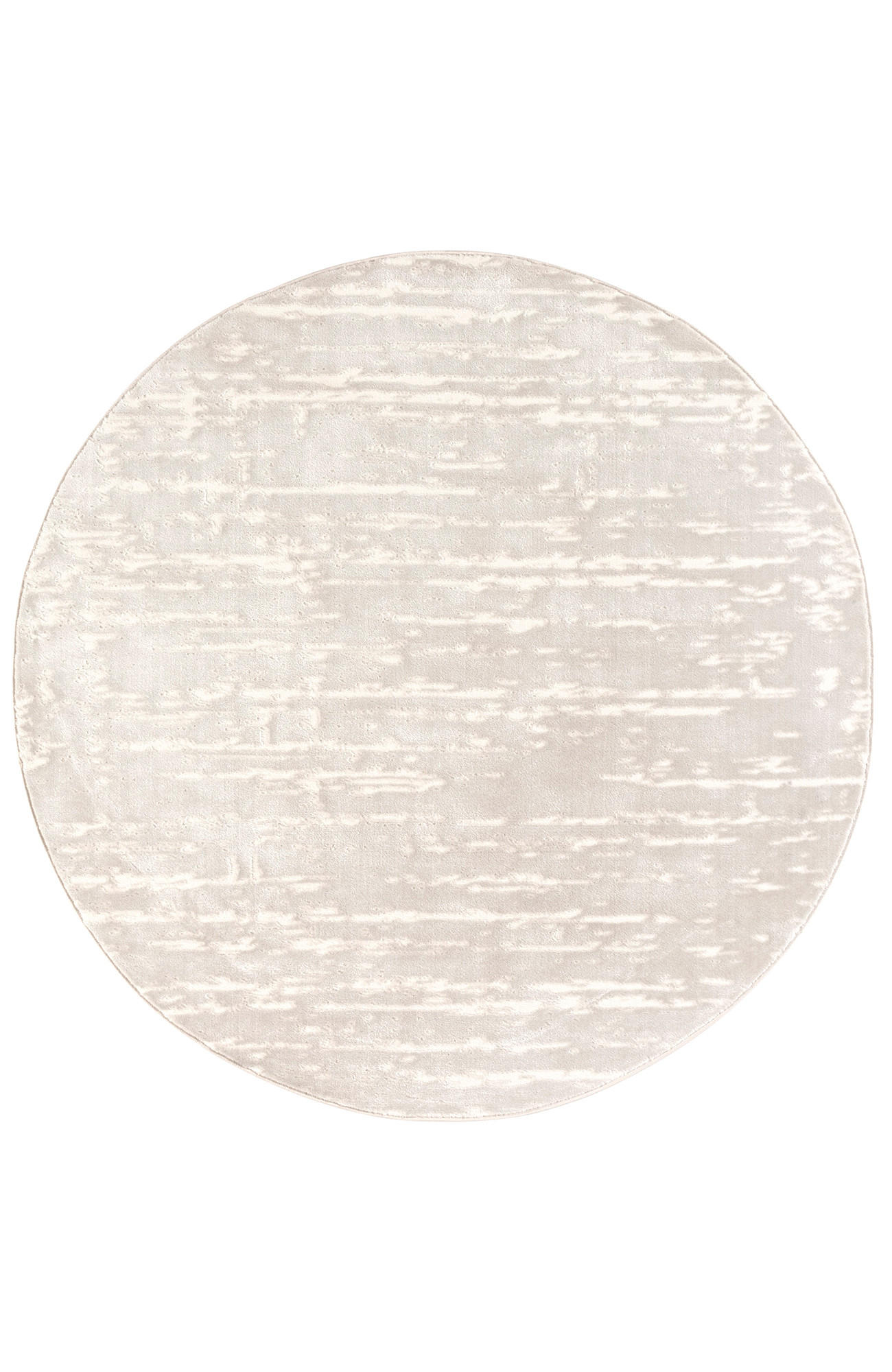 GLANZEFFEKT-TEPPICH Weiß  Ø120 cm - Weiß, Textil (120/120cm) - Tesso Living