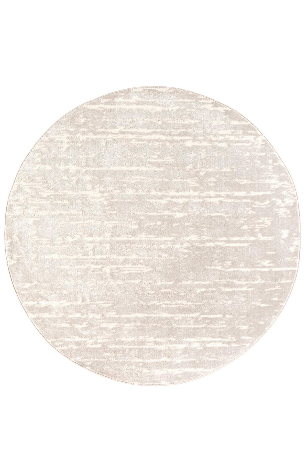 GLANZEFFEKT-TEPPICH Weiß  Ø120 cm - Weiß, Textil (120/120cm) - Tesso Living