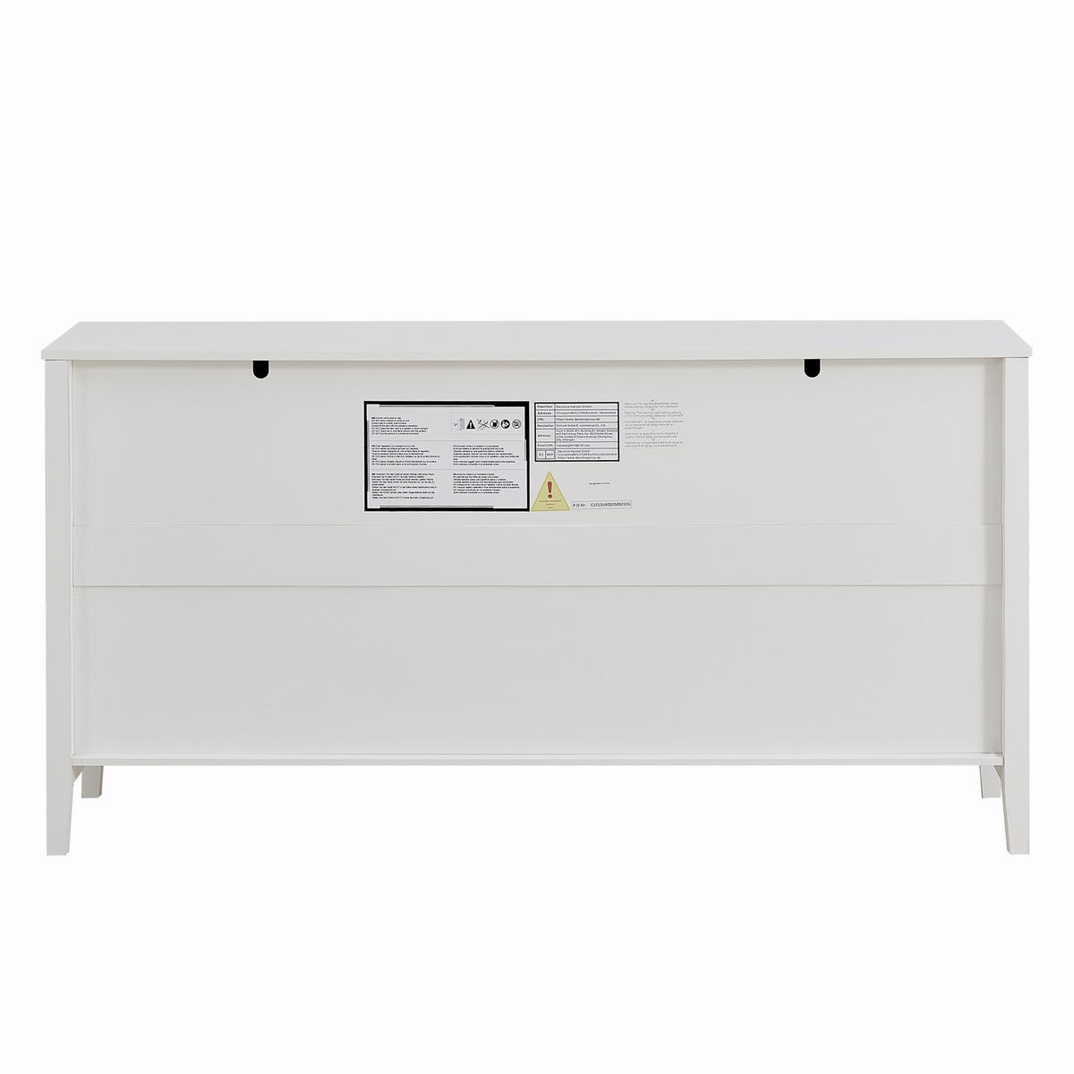 SIDEBOARD aus mattweißem MDF, mit 4 Türen und 2 Schubladen - Weiß, Holzwerkstoff (160/82/40cm) - Urban Meuble