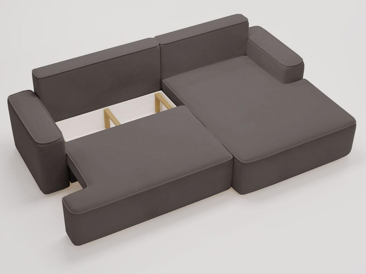 ECKSOFA California Dunkelgrau Rechts - Dunkelgrau, Holz/Textil (270/165cm) - Graingold