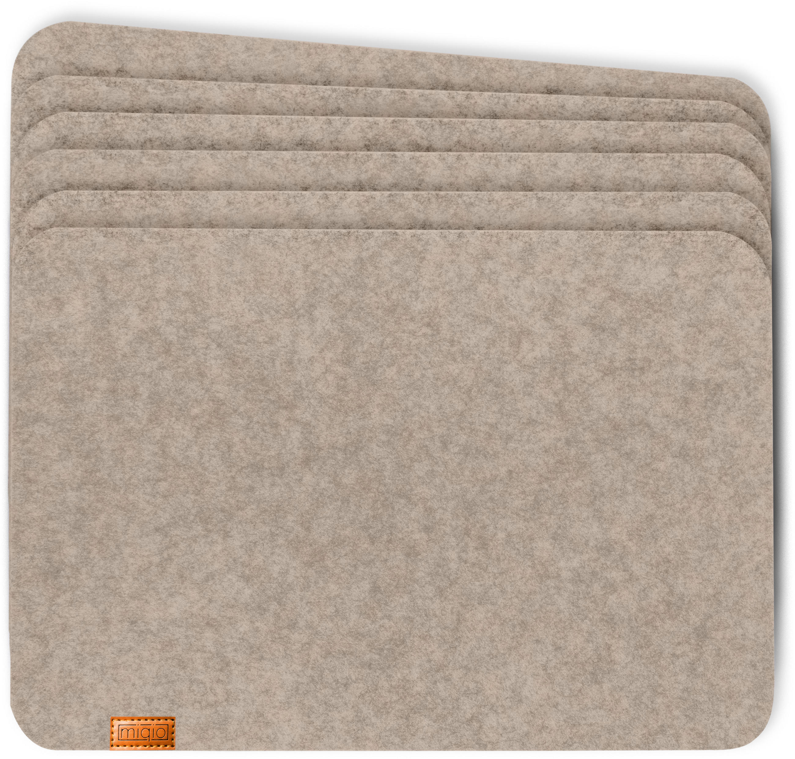 TISCHSETS eckig 6er-Set - Beige, Textil (44/45/3cm) - Miqio Design