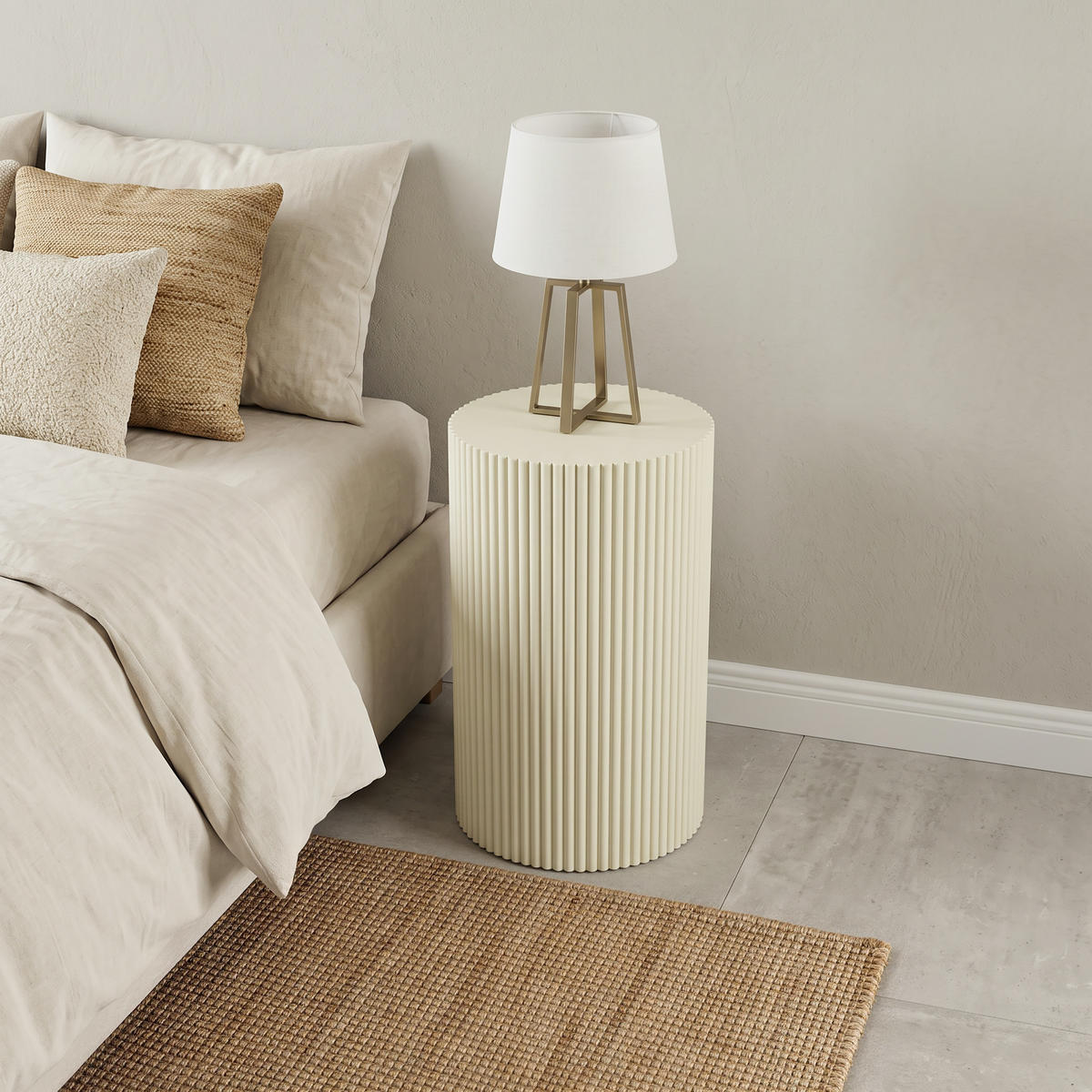 BEISTELLTISCH Rund Beige, MDF | B30 x T30 x H50 cm - Beige, Holzwerkstoff (30/30/50cm) - Hometopia