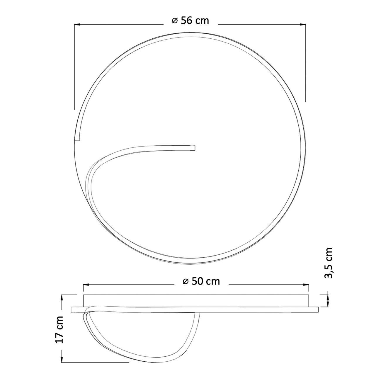 DECKENLEUCHTE Bowen, Schwarz, 17cm - Schwarz, Metall (17/56/17cm) - KOSILUM