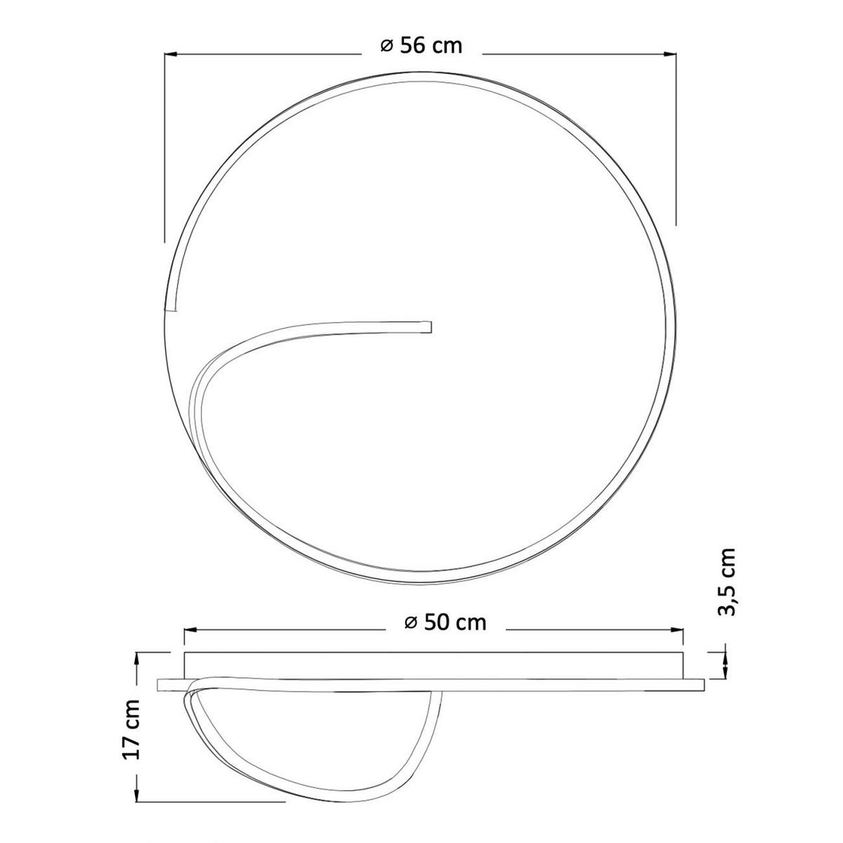 DECKENLEUCHTE Bowen, Schwarz, 17cm - Schwarz, Metall (17/56/17cm) - KOSILUM