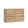 KOMMODE 6 Schubladen, Farbe: Wotan-Eiche, 120 cm x 39 cm x 78 cm - Eiche Wotan, Holzwerkstoff (120/78/39cm) - 3XE LIVING