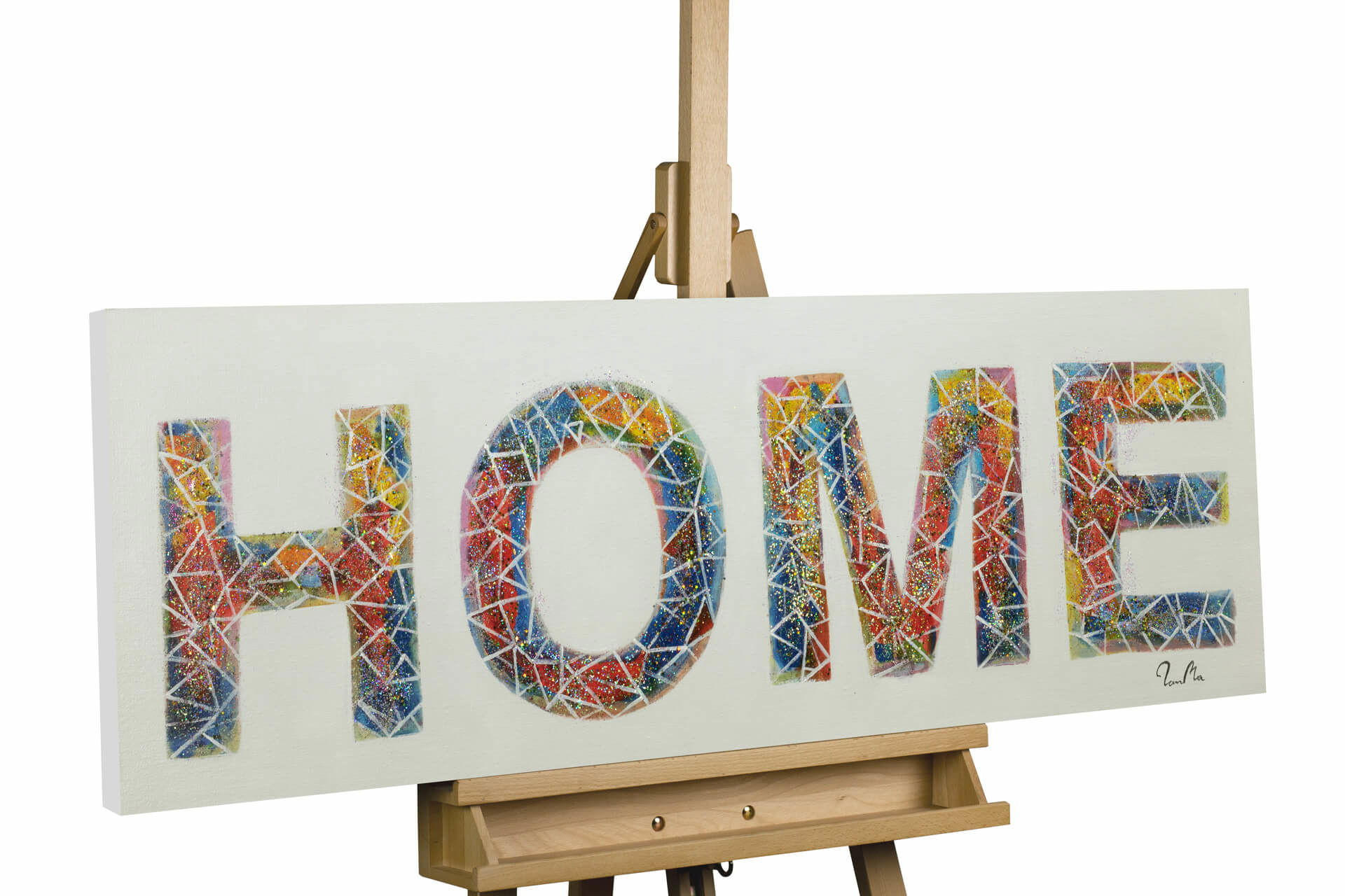ACRYLBILD HANDGEMALT 120/40 cm - Multicolor, Holz/Textil (1.36/40cm) - KUNSTLOFT