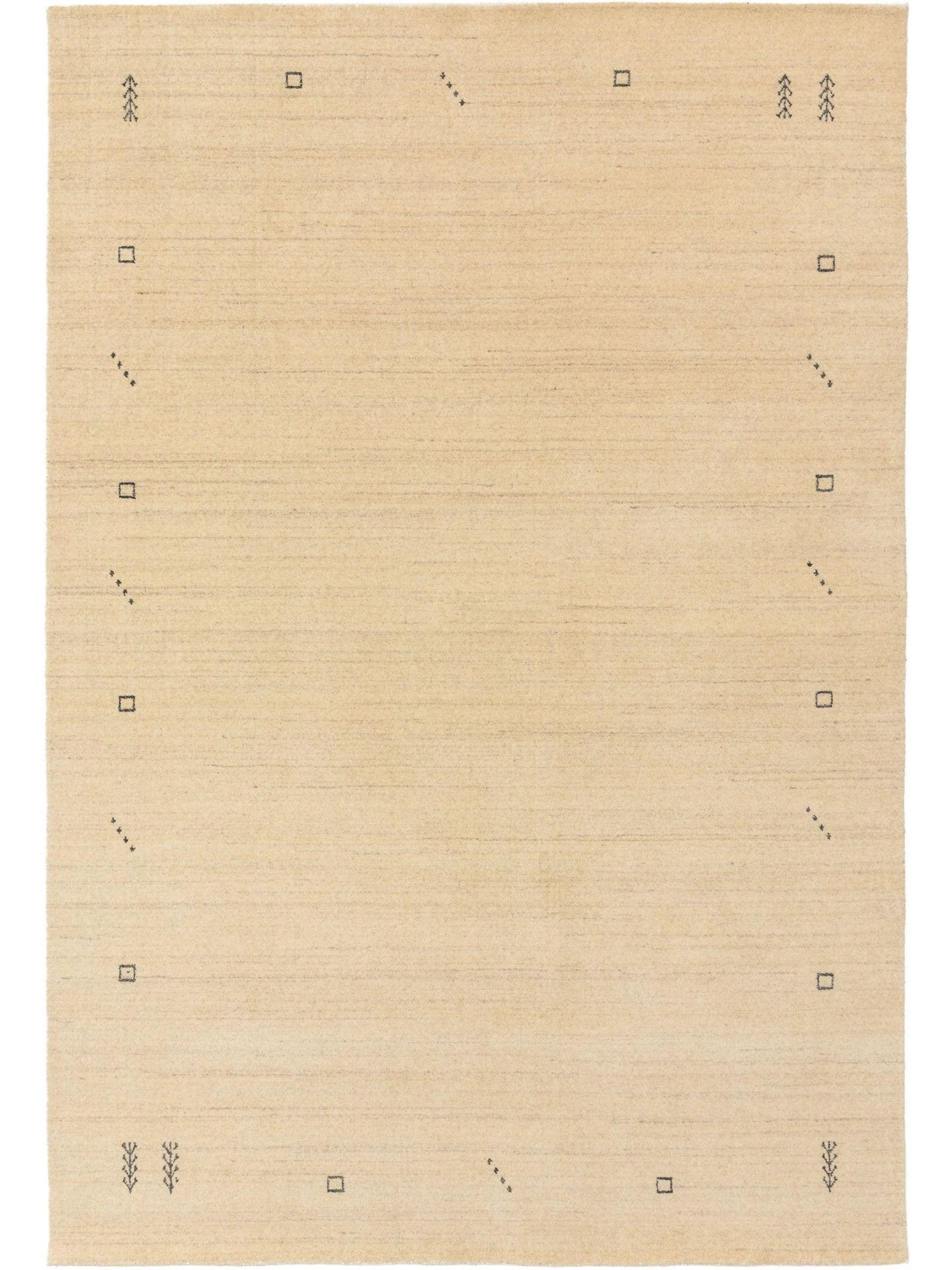 TEPPICH Wollteppich Jamal Beige - Beige, Textil (200/1cm) - KUNSTLOFT