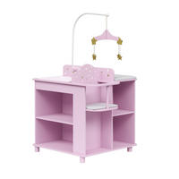 PUPPEN WICKELTISCH, Rosa, 98cm - Pink, Holzwerkstoff (48/98/58cm) - Teamson Kids