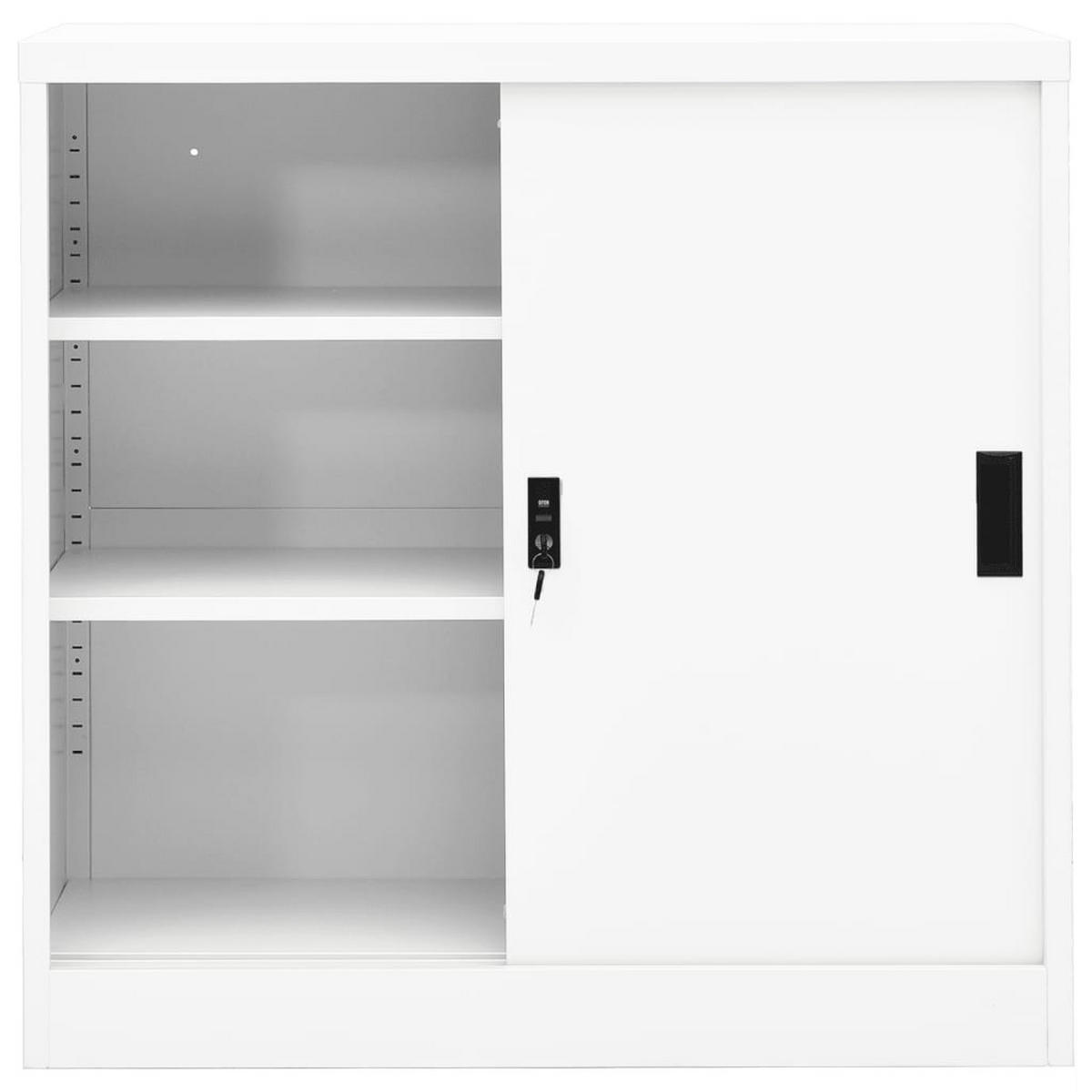 AKTENSCHRANK Richardson 90/40/90 cm - Weiß, Metall (90/90/40cm) - Nettlife