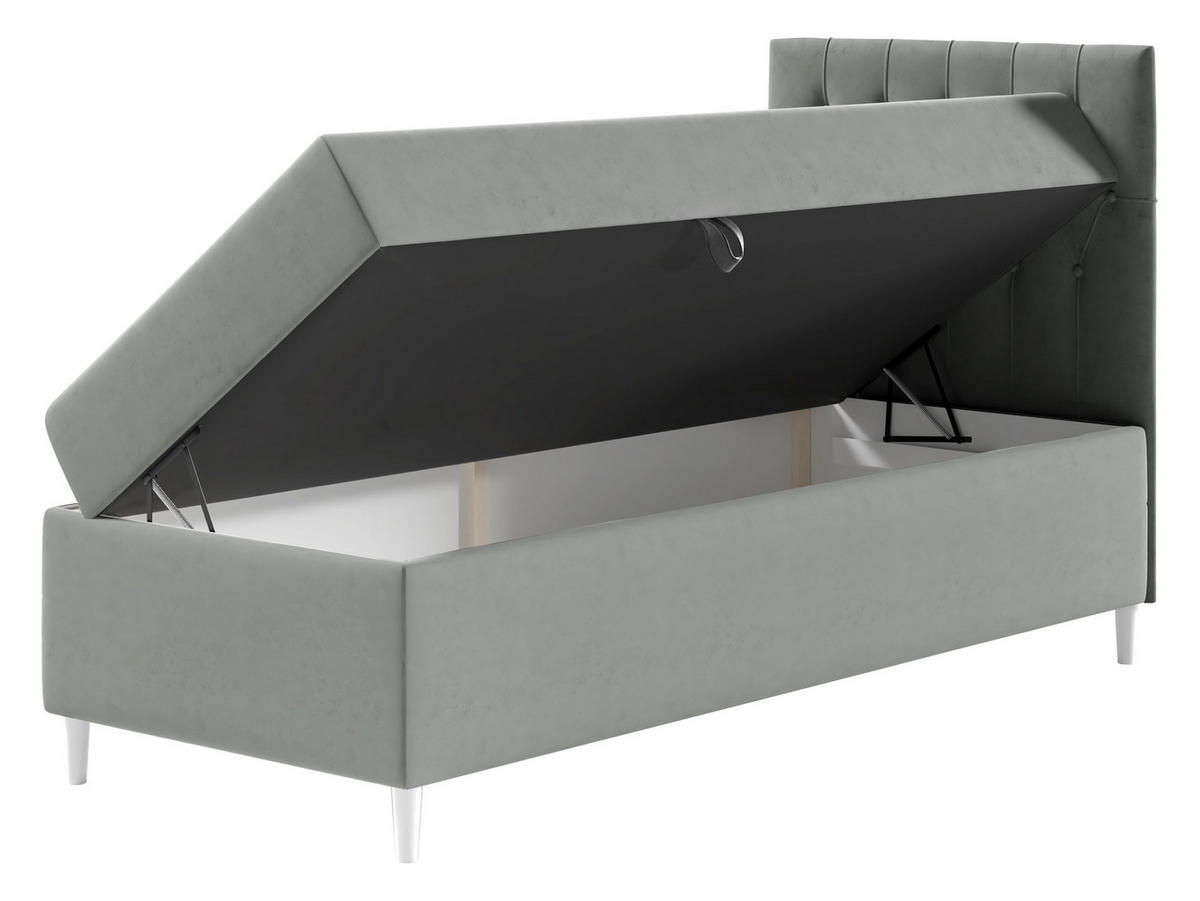 BOXBETT Filip Junior 1, Seite zum Öffnen des Bettkastens: Rechts - Rot/Weiß, Holz (90/200cm) - MIRJAN24