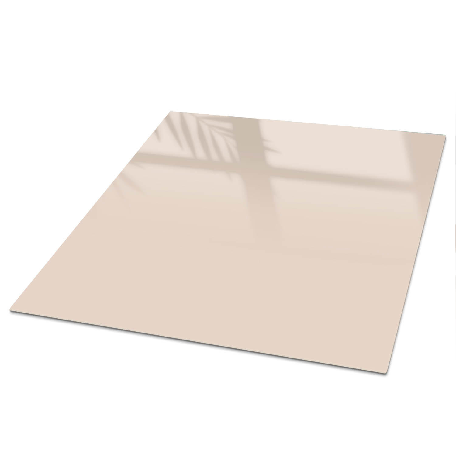 TISCHPLATTE 50x50 cm – Warmes Beige - Creme, Glas (50/50/0.4cm) - Wallfluent