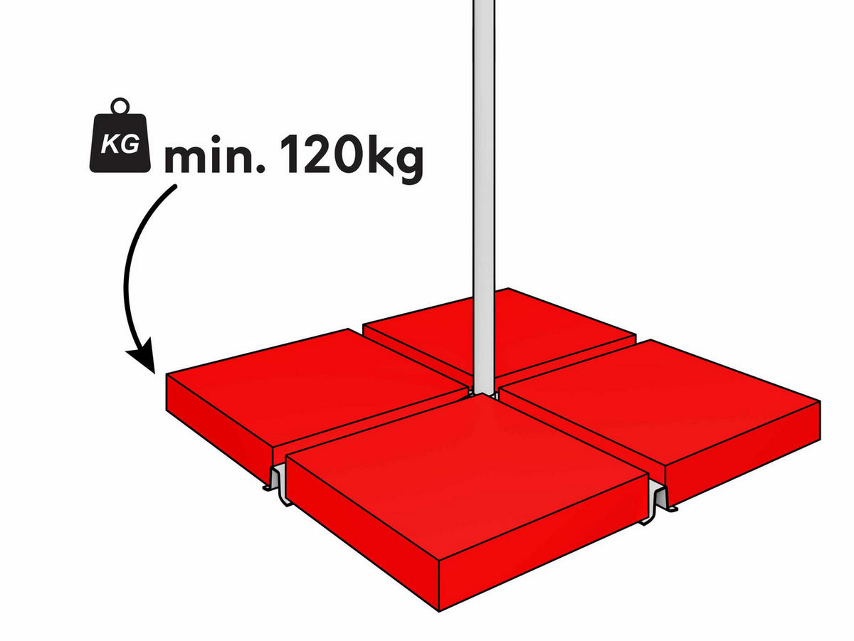 SONNENSCHIRM Kojki 300 cm - Schwarz/Grau, Metall (300/300cm) - MIRJAN24