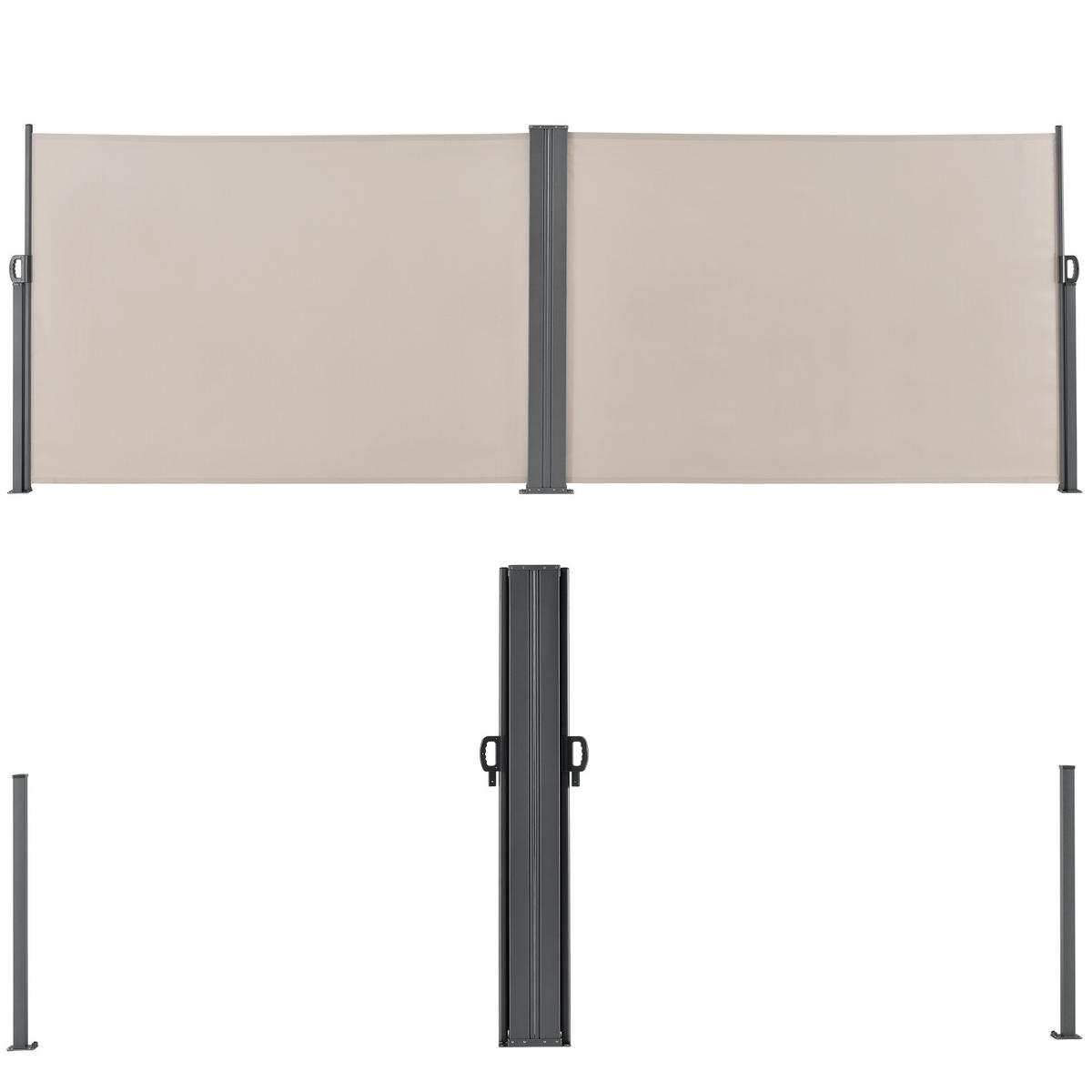 SEITENMARKISE Alcazaba - Sandfarben, Textil (300/160cm) - pro.tec