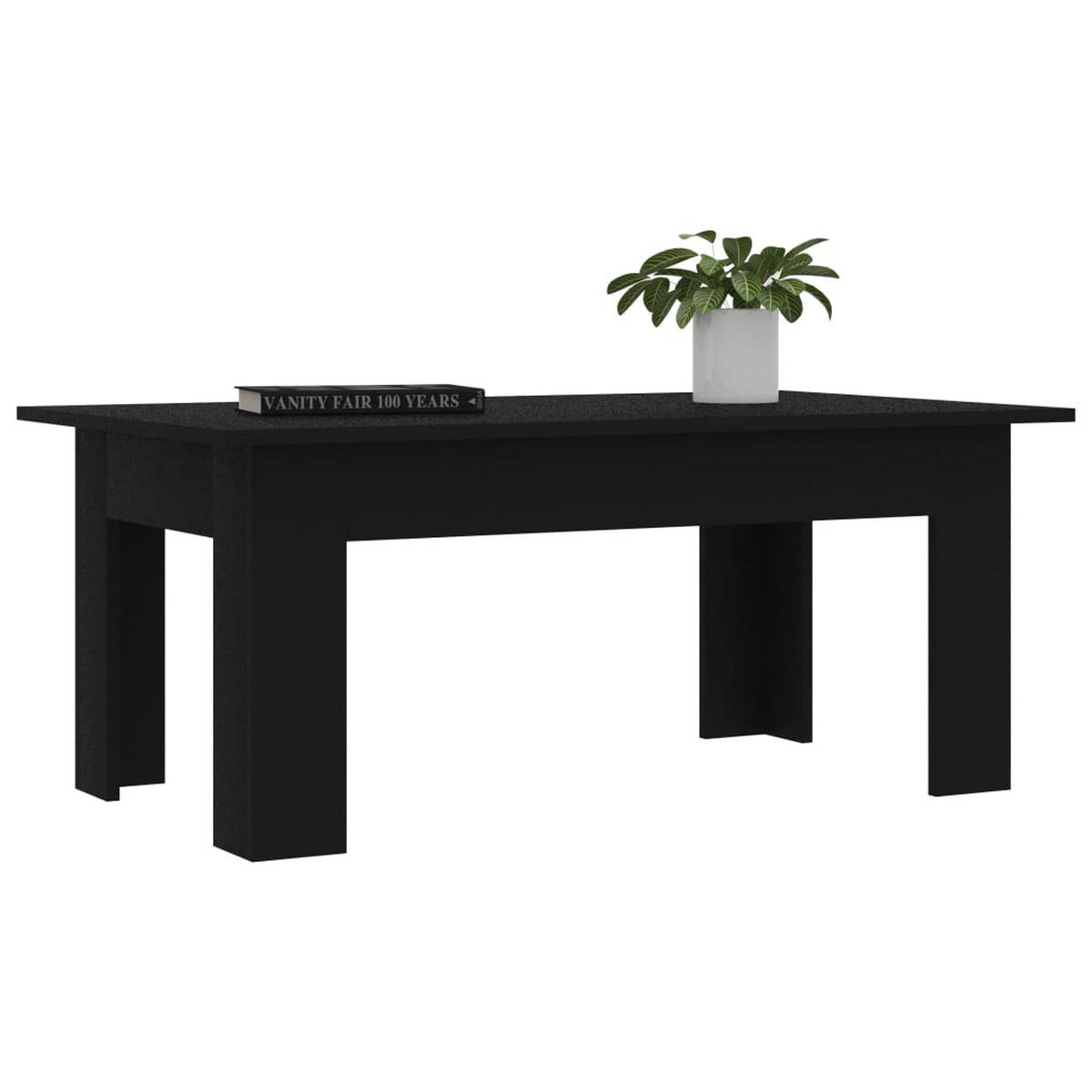 COUCHTISCH Schwarz 100x60x42 cm Holzwerkstoff - Schwarz, Holzwerkstoff (60/100/42cm) - furnicato