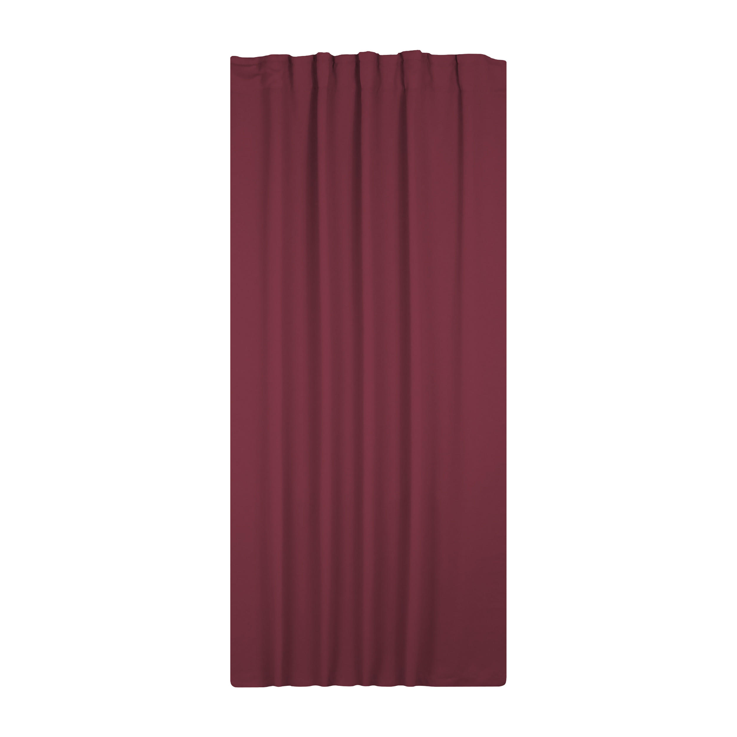 VERDUNKELUNGSVORHANG Kräuselband 140/145 cm Bordeaux - Bordeaux, Textil (140/145cm) - TiborTex