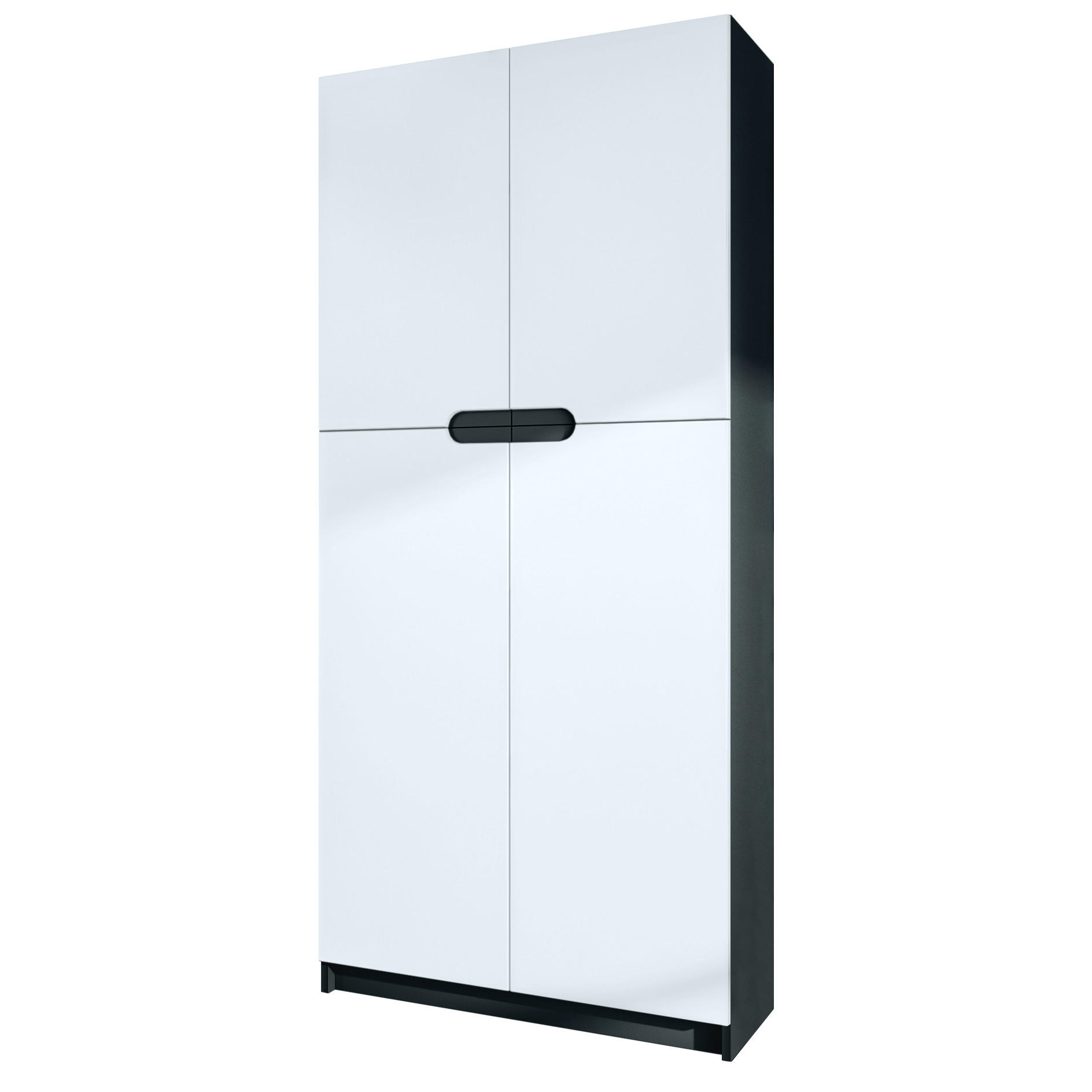 BÜROSCHRANK Logan Fronten in Weiß matt - Weiß, Holzwerkstoff (82/185/37cm) - Vladon