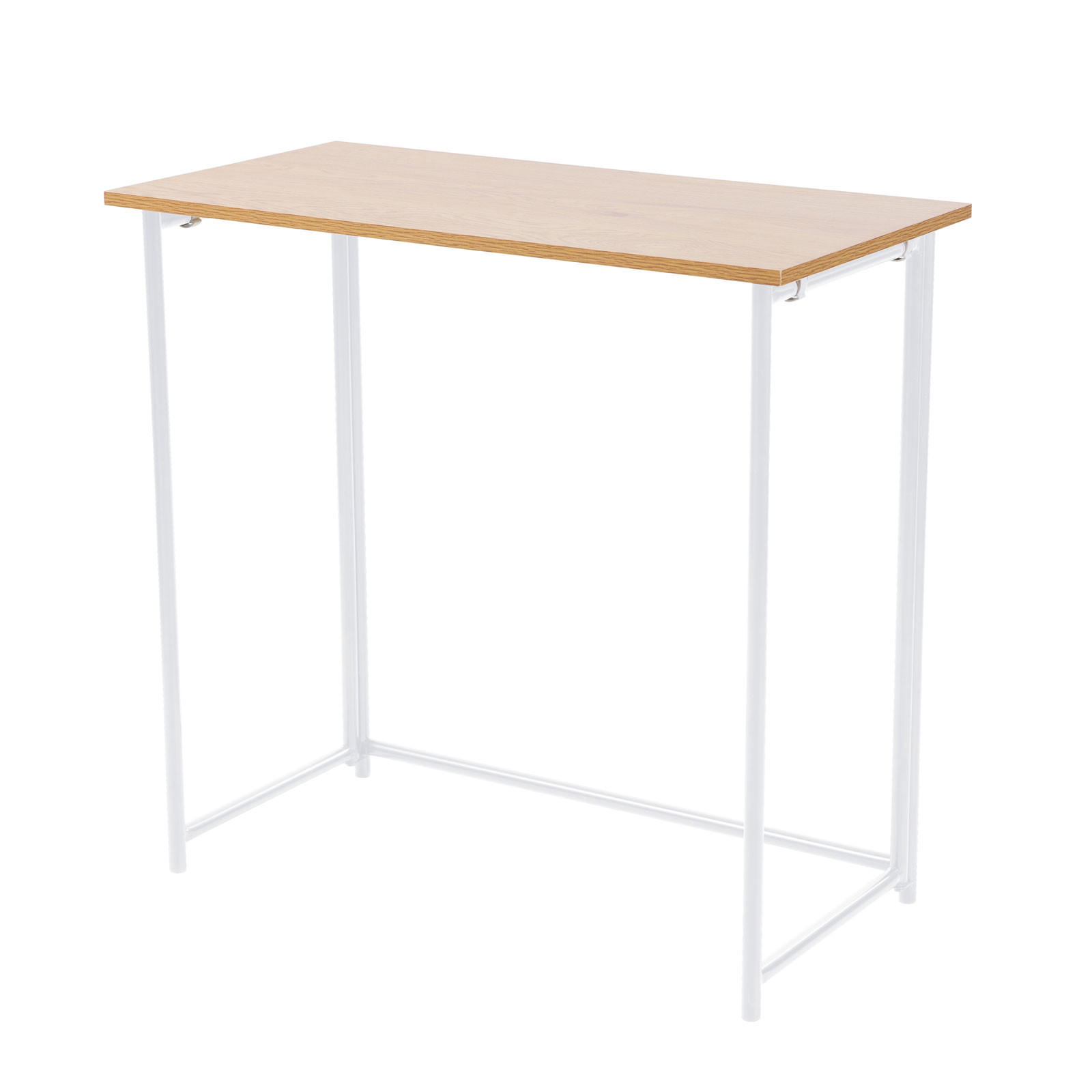 SCHREIBTISCH Klappbar Schmal Platzsparend Mehrzweck-Computertisch 80x40x76cm Eiche - Braun, Holz (40/80/76cm) - SVITA