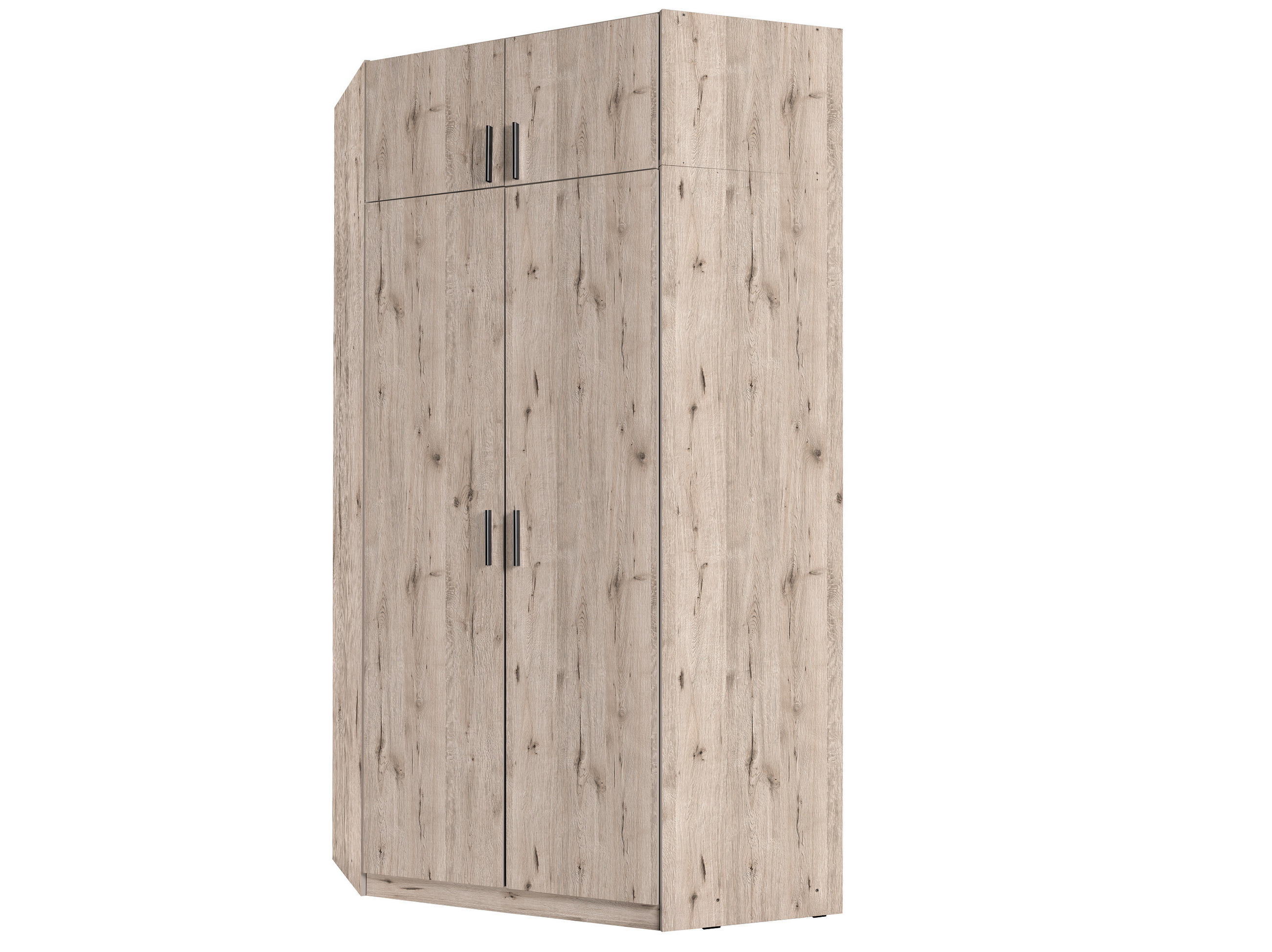 KLEIDERSCHRANK SOLENA 06 - 117×197×117 cm 2 Türen mit Kleiderstange Wellington Eiche - Eichefarben, Holz/Holzwerkstoff (117/197/117cm) - Milaros Markt