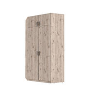 KLEIDERSCHRANK SOLENA 06 - 117×197×117 cm 2 Türen mit Kleiderstange Wellington Eiche - Eichefarben, Holz/Holzwerkstoff (117/197/117cm) - Milaros Markt