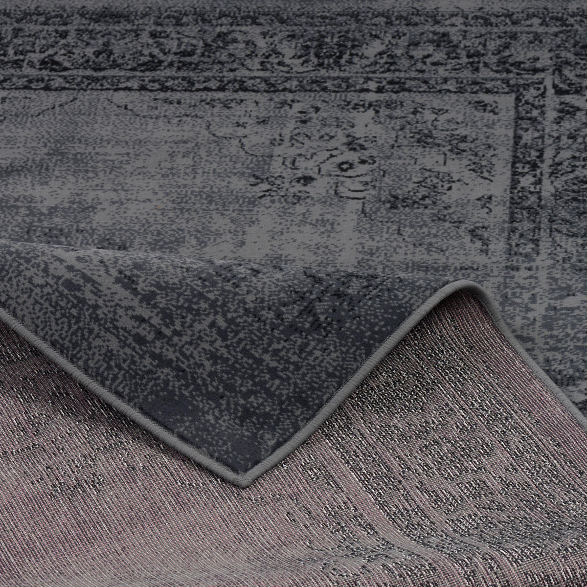 DESIGNER KURZFLOR TEPPICH MODERNE MUSTER - Grau, Textil (80/150cm) - Pergamon