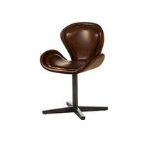 STUHL Echtleder 59 x 59 x 81 cm hellbraun IRON LABEL #31 - Braun, Leder (59/81/59cm) - Massivmoebel24