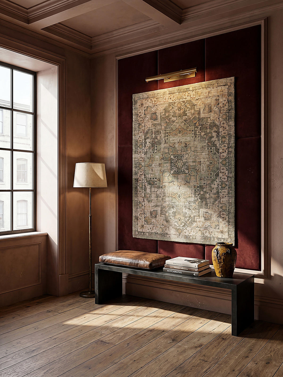 TEPPICH Jute Vintage-Design, robust DEEPE, Braun-Grün 160x230 cm - Braun, Textil (230/160cm) - KADIMA DESIGN