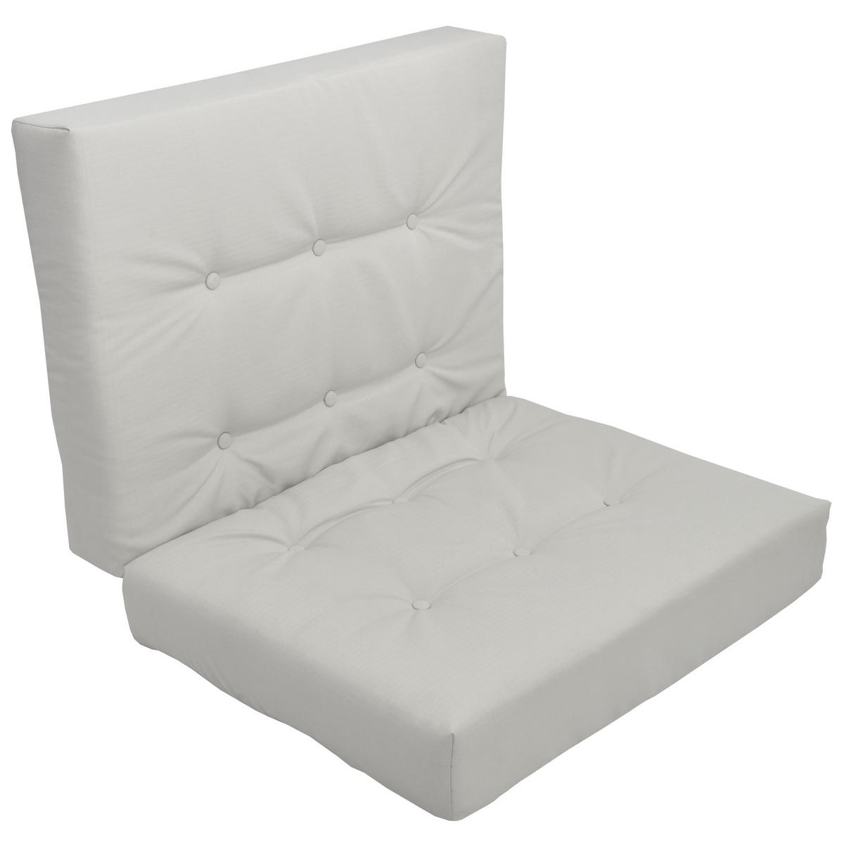 PALETTENKISSEN Eco Elements Sitz 120/80/15 cm Hellgrau - Hellgrau, Textil (80/15/120cm) - Beautissu 