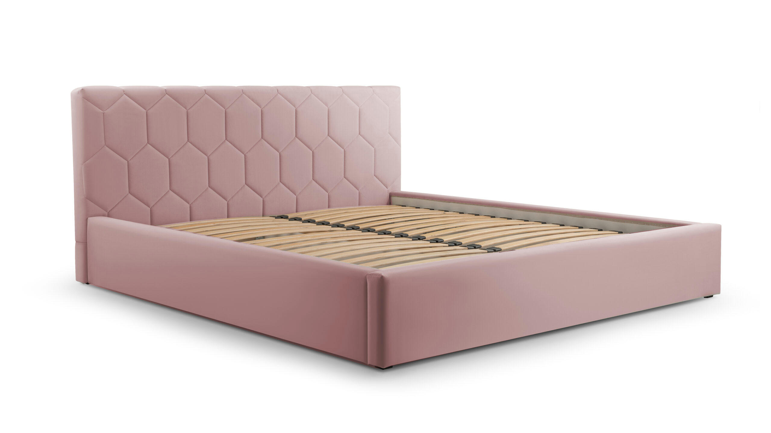 POLSTERBETT Bett 02 - 180x200 - Misty Rose - Rosa, Holz/Textil (180/200cm) - Möblo