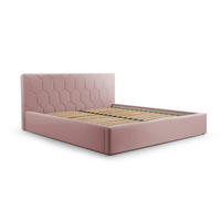 POLSTERBETT Bett 02 - 140x200 - Misty Rose - Rosa, Holz/Textil (140/200cm) - Möblo