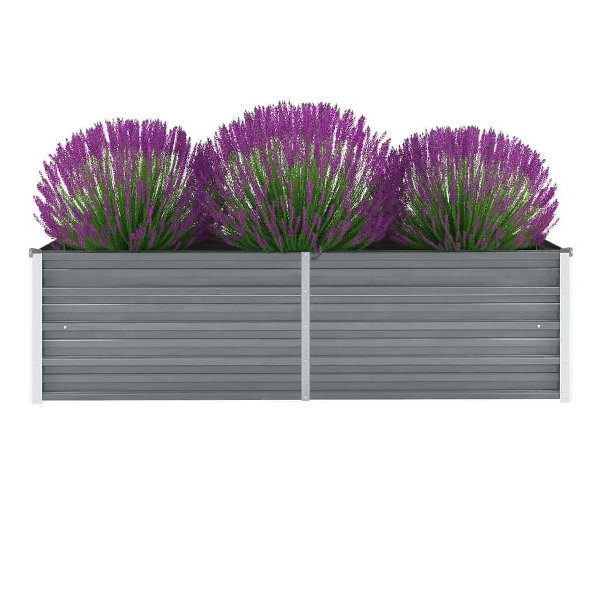 HOCHBEET 160/40/45 cm, aus Verzinkter Stahl, Grau - Grau, Metall (40/45/160cm) - vidaXL