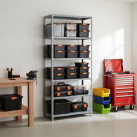 SCHRAUBREGAL PANDA TALL | HxBxT 200x110x50cm | 6 Fachböden | Fachlast 90kg | Verzinkt - Silberfarben, Metall (110/200/50cm) - PROREGAL