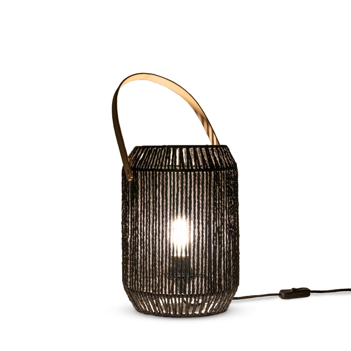 TISCHLAMPE Nando Tl - Schwarz, Holz (22.5/22.5/31.4cm) - Paco Home