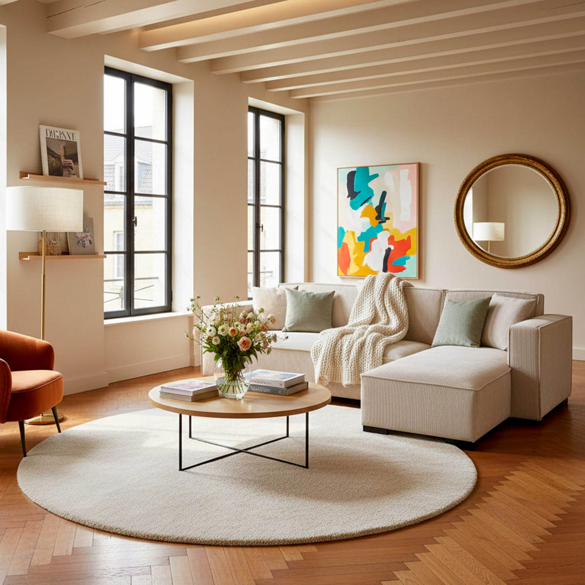 SOFA 3-Sitzer, Weiß - Weiß, Textil (160/247cm) - Oviala