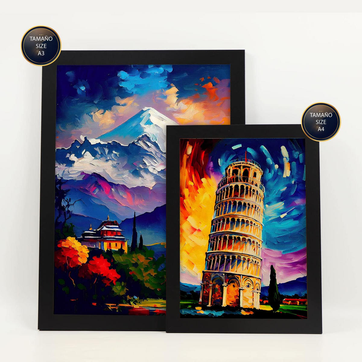 POSTER Set Mit 6 Vermächtnis Im Ölgemälde Stil A3 & A4 Rahmenlos - Klar, Papier (29/3cm) - Nacnic