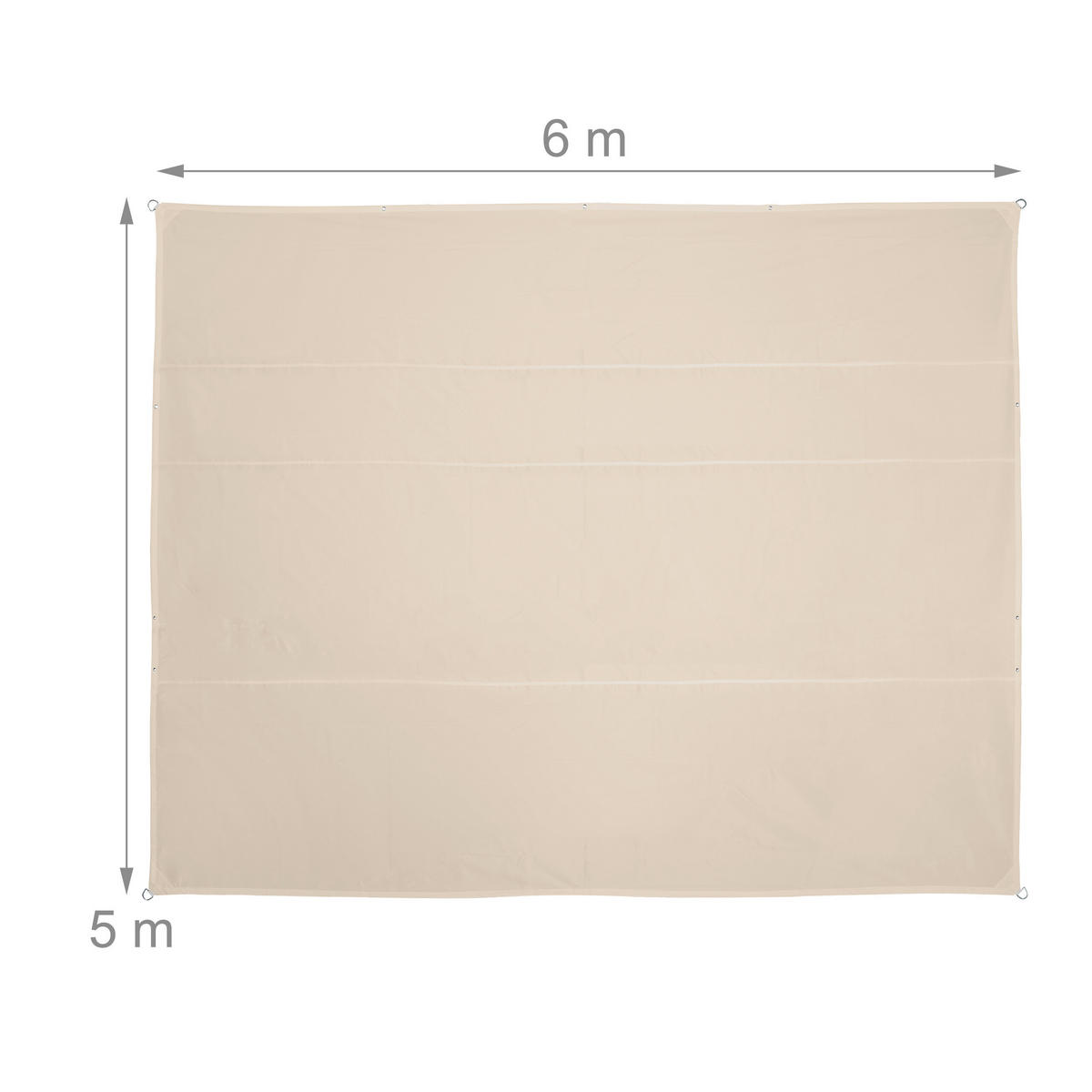 SJENILO - bež, tekstil/metal (600/500cm) - Relaxdays