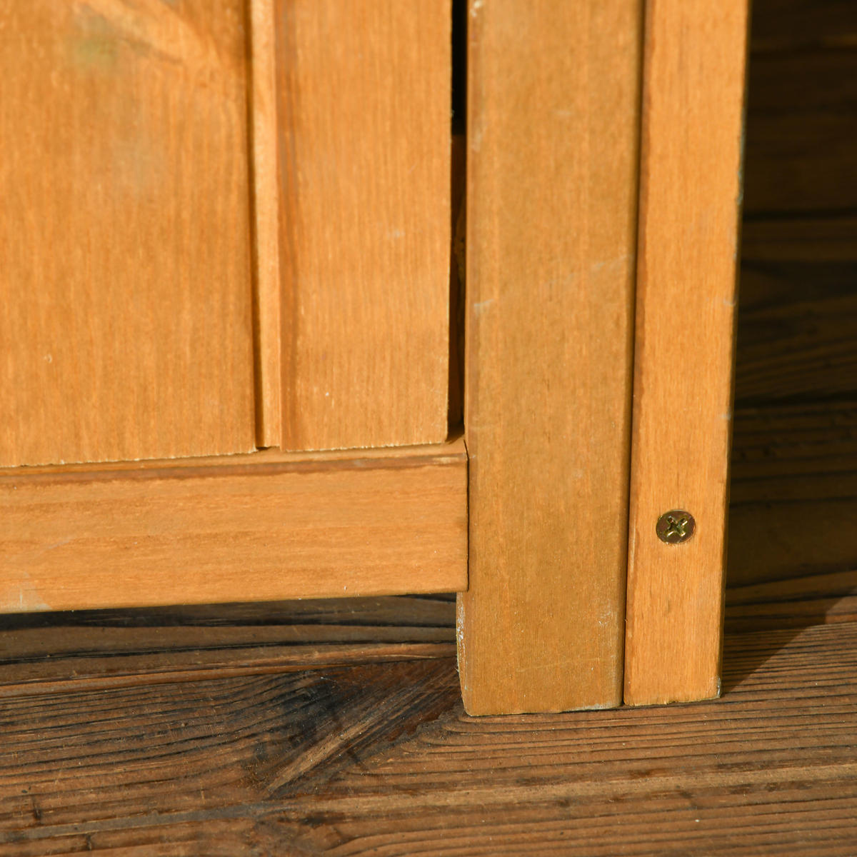 GARTENSCHRANK 77x54x179 cm Holz - Gelb, Holz (77/179/54.2cm) - LEBENLANG