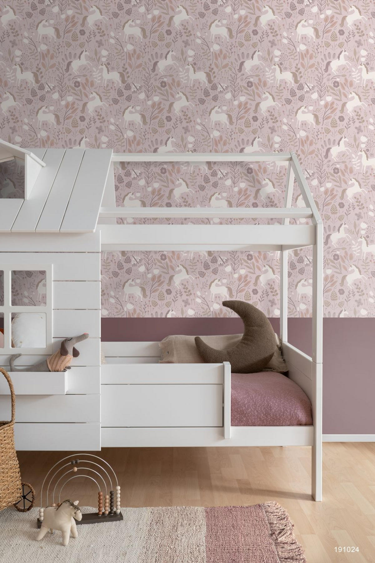 TAPETE Einhörner 53 cm x 10.05 m - Pink, Papier (53/0.1cm) - ESTAhome